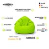 Nadimaideal Drop-Shaped Bean Bag Chair, Chestnut | Floor Cushion for Children & Adults | Indoor & Outdoor | Gaming Bean Bag | EPS Bead Filling (Kiwi, XL, 77 cm Diameter) view 3