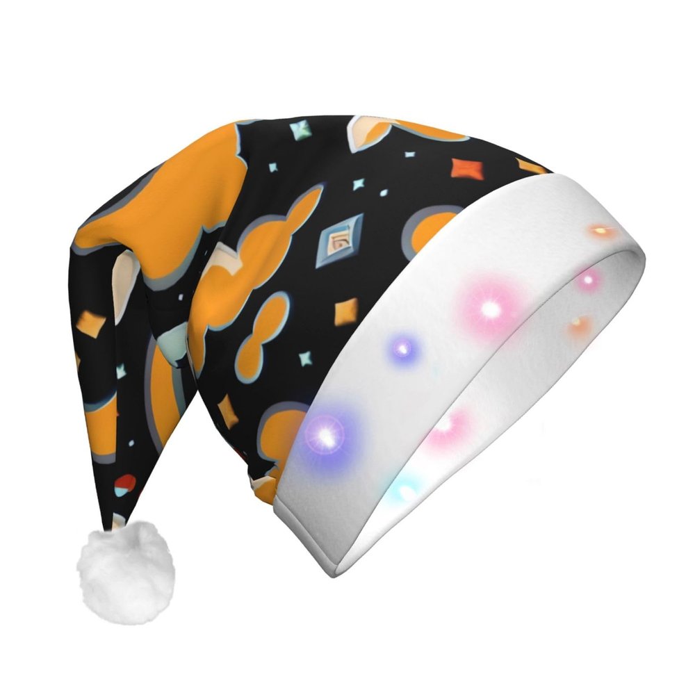 XZDCAL Sprite Abstract Cloud Plush Hat with LED Lights