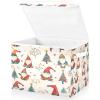 Mnsruu Foldable Storage Baskets with Lids, Garden Gnome Christmas Storage Boxes, Clothing Baskets view 1