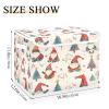 Mnsruu Foldable Storage Baskets with Lids, Garden Gnome Christmas Storage Boxes, Clothing Baskets view 3