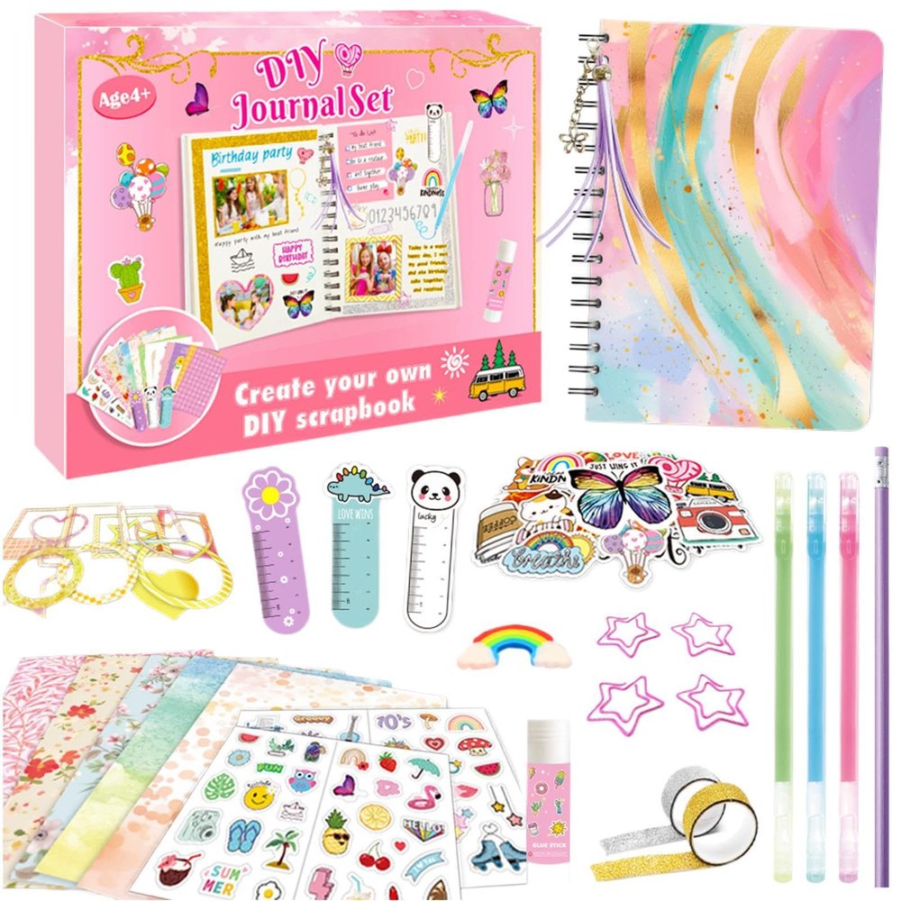 Girls’ Diary Set with Scrapbook Supplies