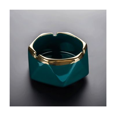 DLSMY Geometric Ceramic Ashtray with Lid