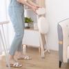 Guyifuny Folding Stool, Portable White Breakfast Bar Stool with PU Foam Cushion and Backrest view 2