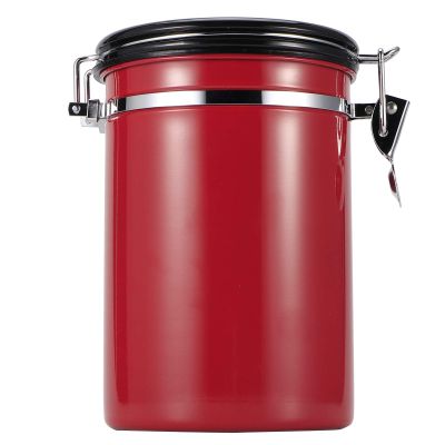 Baxnore Sealed Stainless Steel Storage Canister, Red