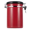 Baxnore Sealed Stainless Steel Storage Canister, Red view 1