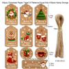 Stakee 50-Pack Kraft Paper Merry Christmas Gift Tags with String view 3