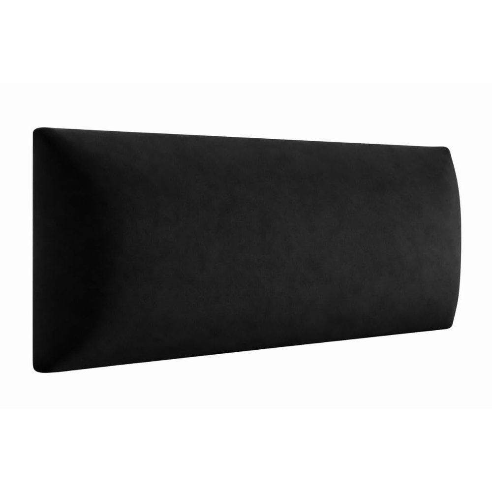 Angelo Wall Cushion, 3D Wall Panels for Beds, Black, 60 x 15 cm