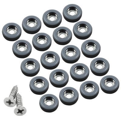 Bivethoi Round Screw-On Furniture Glides, PTFE Floor Protectors, 19 mm, 20-Pack