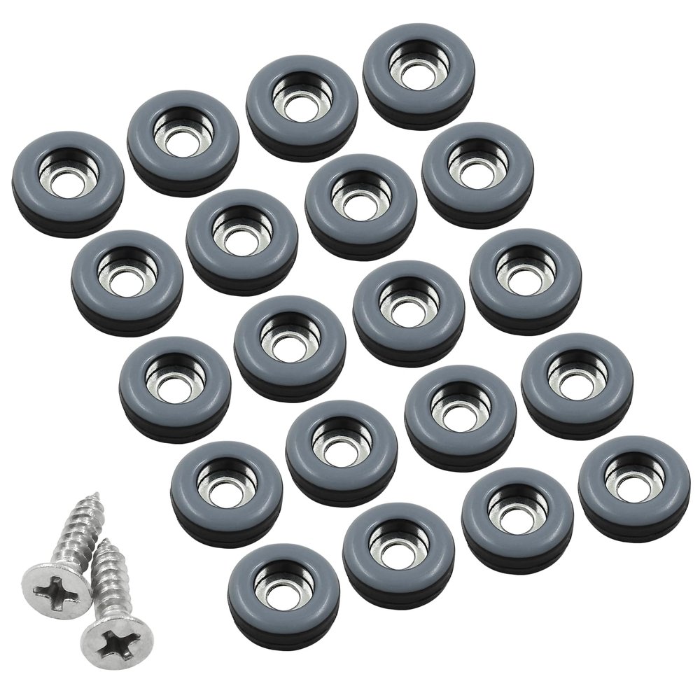Bivethoi Round Screw-On Furniture Glides, PTFE Floor Protectors, 19 mm, 20-Pack