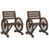 Outdoor Furniture, Garden Chairs, 2 Pieces, 58 x 58 x 78.5 cm, Solid Fir Wood view 2