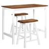Furniture Set, Kitchen and Dining Room Set, Bar Table and Stools, 3-Piece, Solid Wood view 2