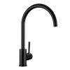 JMRTQMEC Simple Matte Black Copper Kitchen Faucet, Deck-Mounted Single-Handle Cold-Water Faucet view 1