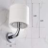 Self-Adhesive Chrome Stainless Steel Toilet Paper Holder view 2
