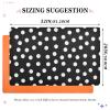 Indoor and Outdoor Doormat, Decorative, Washable, Black with Dots, 32 x 20 in view 2