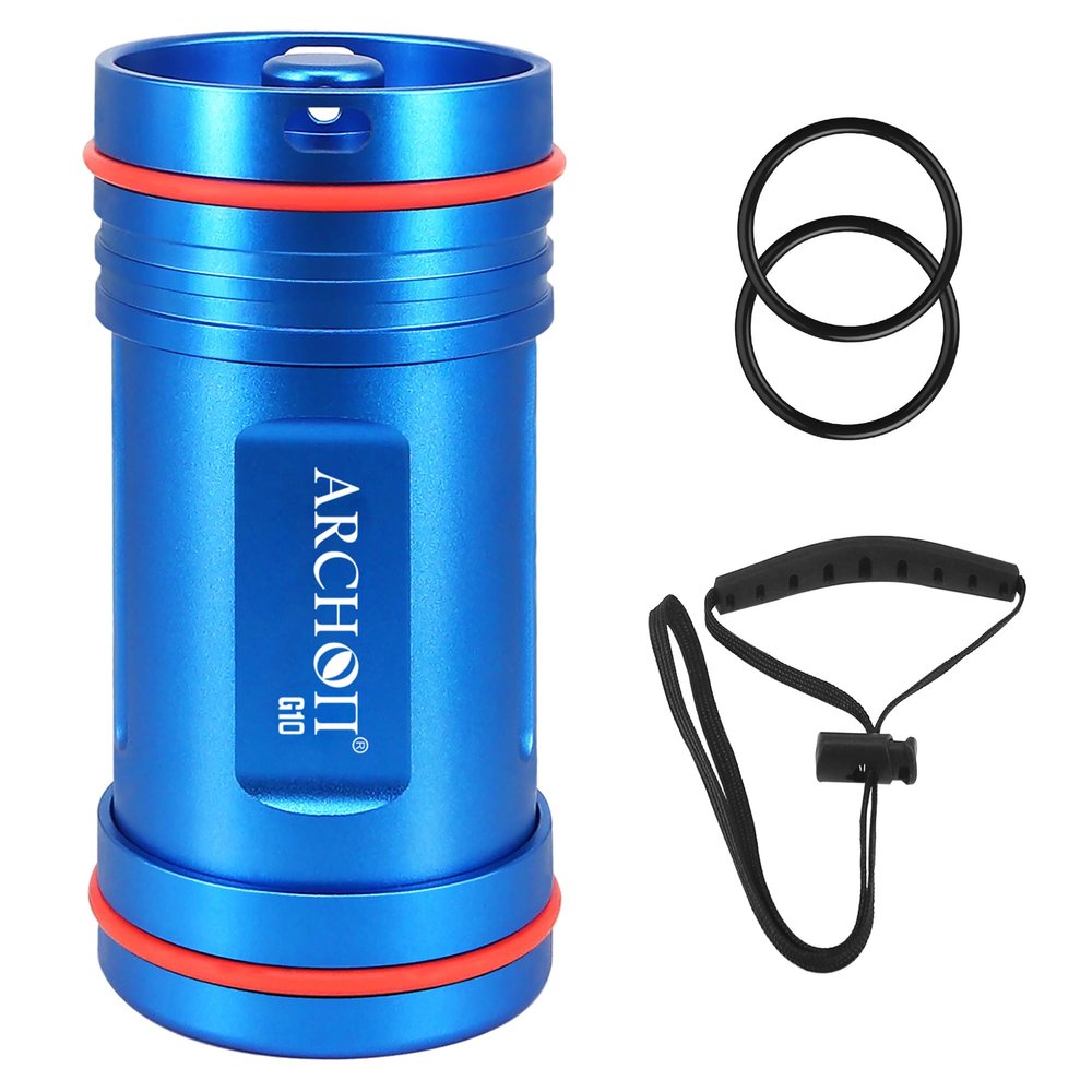ARCHON Waterproof Aluminum Alloy Car Key Case, Keychain Dry Box for Swimming, Diving and Boating, Small Bag, Blue