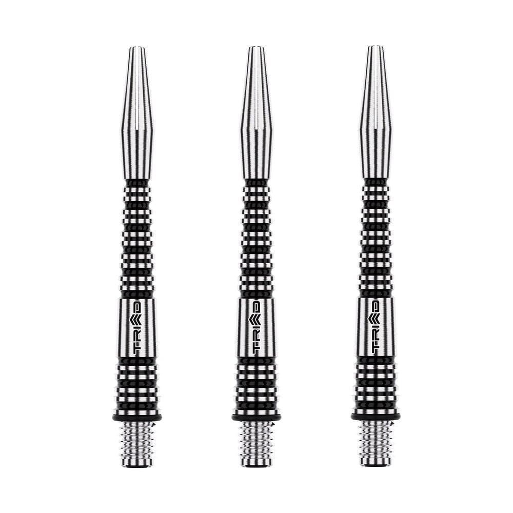 WINMAU Triad RX Aluminum Dart Shafts, Intermediate, Black, 3-Pack