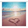 VFKLT Love Beach Printed Shower Curtain, Waterproof, 183 x 183 cm view 1