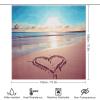 VFKLT Love Beach Printed Shower Curtain, Waterproof, 183 x 183 cm view 2