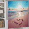 VFKLT Love Beach Printed Shower Curtain, Waterproof, 183 x 183 cm view 3