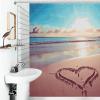 VFKLT Love Beach Printed Shower Curtain, Waterproof, 183 x 183 cm view 4