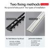 Heavy-Duty Aluminum Ceiling Curtain Track, Black, 1.8 m/6 ft view 4