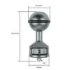 NovelGoal Aluminum Ball Head Mount, 2.5 cm, 1/4-Inch Screw Adapter, for Hero 13/12/11/10/9 Cameras and Lights (Titanium) view 2