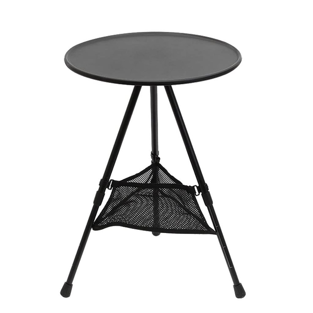 Folding Camping Table, Portable and Adjustable, for Picnics, Garden, Grilling, Triangular Outdoor Table, Easy to Store (Black B)