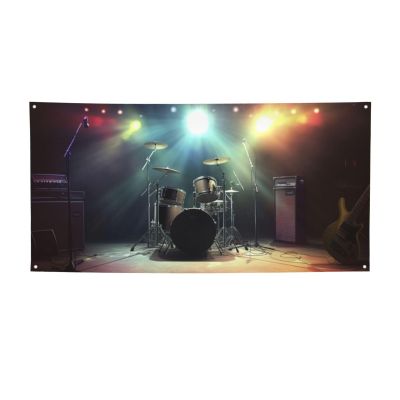 Customizable Large Banners and Signs, Rock Band Stage Flags, Party Banner with Rope