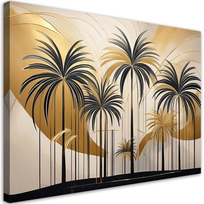 Feeby Canvas Wall Art - Tropical Palms Botanicals - 45 x 30 cm