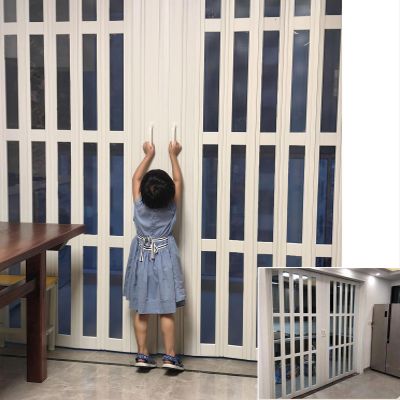 Large Folding Accordion Interior Door for Garage, Barn, Laundry Room, or Balcony