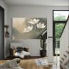 Feeby Abstract Beige Flower Wall Art, Nonwoven, 120 x 80 cm view 3
