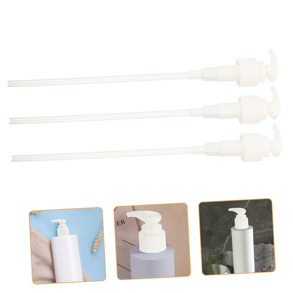 HOLIDYOYO 3-Pc. Replacement Foam Pump Heads, PP Plastic, for Lotion and Shampoo Bottles