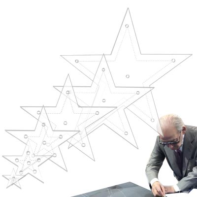 Generic Acrylic Star Sewing Template, 6 Sizes, 15 x 15 cm