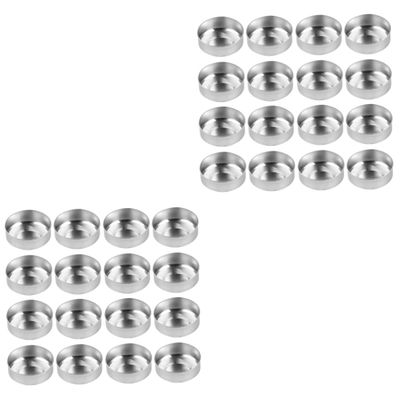 SEWOART 2 Sets Aluminum Tealight Cups, 100 Pieces Each