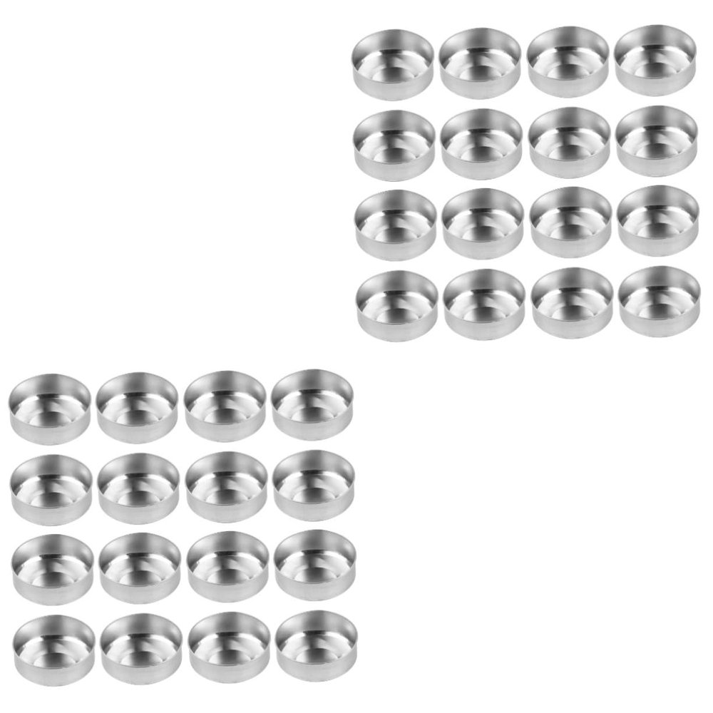 SEWOART 2 Sets Aluminum Tealight Cups, 100 Pieces Each