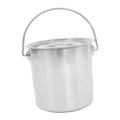 PRETYZOOM Food-Safe, Leakproof Stainless Steel Milk Bucket with Lid and Handle, Large Capacity
