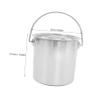 PRETYZOOM Food-Safe, Leakproof Stainless Steel Milk Bucket with Lid and Handle, Large Capacity view 2