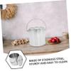 PRETYZOOM Food-Safe, Leakproof Stainless Steel Milk Bucket with Lid and Handle, Large Capacity view 3