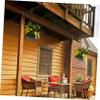 Happyyami Self-Watering Plastic Hanging Planters, Barrel-Shaped, 2-Pack view 4