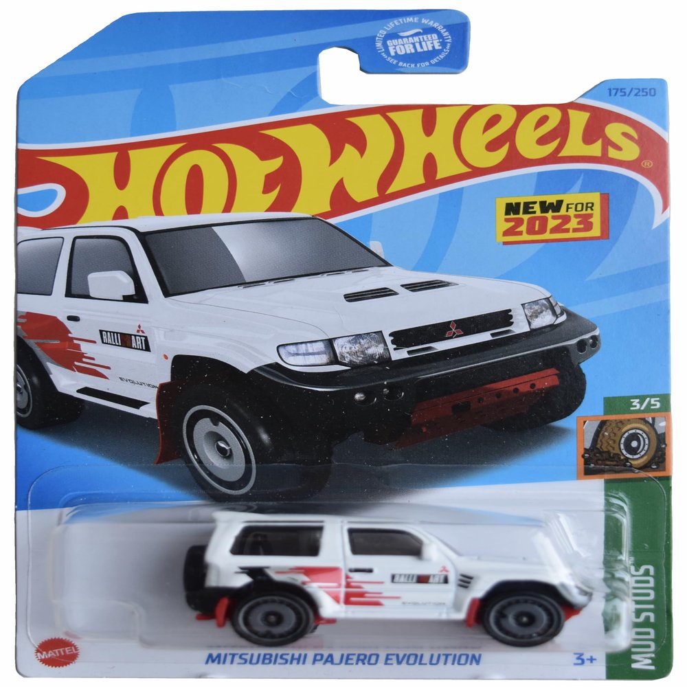Hot Wheels Mitsubishi Pajero Evolution Mud Studs 3/5 [White] 175/250