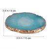 Blue Resin Paint Palette with Gold Rim, Bowl-Shaped for Nail Art view 2