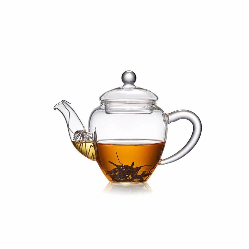 ZXCMY Transparent Glass Teapot with Filter, 350 ml