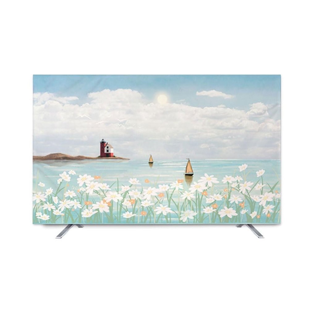 Yoeoefuo TV Protective Cover 32–85 in, Dustproof Decorative Universal Screen Cover (Style 4, 40 in)