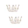 TOYANDONA 2-Piece Crown Cake Toppers, Elegant Cake Decorations view 1