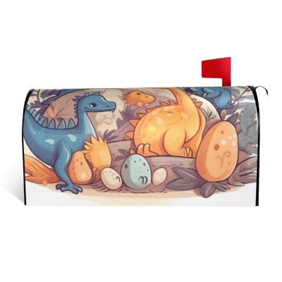 Dinosaur on the Nest Magnetic Mailbox Cover
