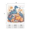 Dinosaur on the Nest Magnetic Mailbox Cover view 2