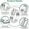 NIXUUANGCHISA Adjustable Hose Clamps for Automotive Fuel Hoses, Water Faucets and Lines, 6,12 mm, 2 pcs (27–51 mm) view 3