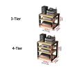 Printer Shelf Stereo Cabinet Hi-Fi Rack, Style 3, 4-Tier, 40 x 35 x 48 cm view 2