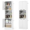 GIANTEX Bathroom Tall Cabinet, 56 x 30 x 190 cm, White view 1