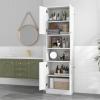 GIANTEX Bathroom Tall Cabinet, 56 x 30 x 190 cm, White view 2